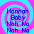 Four identical display blue text on a pink and cyan spiral background with no visible animation changes
