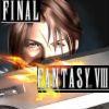 A static image featuring a character with brown hair and a white outfit, with 'FINAL FANTASY VII' text overlaid on a dark background with orange and yellow light effects.