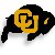Pixelated icon featuring a golden spiral symbol on a dark, irregularly shaped background with a small yellow crescent detail.