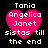 Four identical pixelated heart-shaped icons with names and text on black background, each showing slight variations in color saturation.