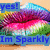 Animated lips with rainbow gradient colors, text overlays reading 'yes!', 'Im Sparkly', and 'happy shadow!', and a heart-shaped hand gesture over an open book.