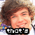 Pixelated image of a person with brown hair and light skin, wearing a black banner with white text reading 'thot's' at the bottom.