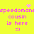 Yellow background with pink pixelated text and symbols; two identical sections of 'speedomans cousin is here =)' with a heart above the top section.