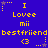 Blue background with yellow text and star symbols arranged in a pattern, featuring repeated phrases and emoticons