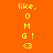 Yellow text and symbols on orange background with green bars appearing in different positions across frames.