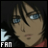 Pixelated anime-style character with brown hair and blue eyes, wearing a red garment, next to text reading "AnimeIM" and "com" on black background.