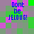 Pixelated of green, purple, and pink squares with blue text reading "Dont be JELOUS!" in four identical sections