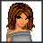 Pixel art contact sheet showing a female character's head, torso, and legs across three frames with text labels "Class", "n", and "Sass" below each frame.