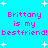 Bright cyan background with white star shapes and repeated pink text reading "Brittany is my bestfriend!" in two