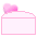A contact sheet of 11 animated frames showing a pink and red heart-themed icon with envelope shapes, arranged in a 4x3 grid on gray background.