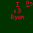 Red pixelated text and symbols on dark green background, with one version showing a heart symbol replacing the 'love' character.
