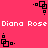 Pixelated pink background with repeating white text and black geometric shapes in various positions.
