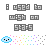 Static pixel art displays gray blocky text reading 'used to wish on stars' above a blue cloud-like figure with black eyes and mouth, emitting colorful square particles.