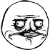 Two circular black-and-white pixelated faces with wide eyes and downturned mouths, side-by-side in a static composition.