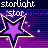 purple star icons with white outlines on a dark blue background, each labeled 'starlight' in white text above