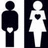 Two pixelated human figures side-by-side: left is solid black silhouette on white background, right is white figure with dark heart symbol on chest against dark background.