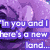 A split-screen animated icon with purple and pink text overlays on floral and character backgrounds, displaying sequential phrases.
