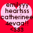 Two identical heart-shaped icons with pixelated text on a red background, each displaying 'emilyyy', 'heartsss', 'catherinee', '4evaa!!', and '<333' in dark brown letters.