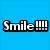 Blue background with 'Smile!!!!' text and a yellow smiley face icon on the right.