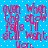 Blue background with white dots and repeated pink text reading "even the falls still want Uar." in a pattern