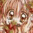 A 48x48 pixel buddy icon split into two frames showing a cartoon character's face on the left and text on the right, with visible pixelation and dithering effects.