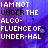 Pixelated text on a purple gradient background with alternating black and white lettering across two side-by-side frames.