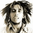 Pixelated image of a person with long hair on left, green background with yellow text reading "This Is My One Love In Music Terms... But In Real Life, I Have My Own Love :-)", gray on right