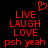Red pixelated text and a heart symbol on black background, with visible animation changes between frames.
