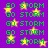 Purple background with yellow stars and green text repeating 'GO STORM' in a pattern