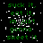 Green pixelated text on black background with white noise, repeating 'suck it, eat it, im just gonna skeet it' in three vertical , rightmost partially obscured by gray rectangle