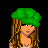 Pixel art of a character with long brown hair and green foliage headpiece, showing sequential animation frames with changing facial expressions and text overlays.