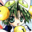 A pixelated anime-style character with green hair and large eyes appears on the left side of a contact sheet, while the right side displays text "Anime IM" and "cDM" in white pixelated font against black background.