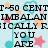 Pixelated text reads 'I'M 50 CENT IMBALAN ICALLY YOU ARE' with scattered stars and musical notes on a light blue background.