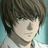Anime-style character with brown hair and light skin, wearing a white shirt against a light blue background.