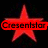 Red star with 'Crescent' text on black background; red text 'Cressy' on dark textured background; red text 'Cresent' on white starburst background.