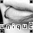 A grayscale image of a person's lower face with closed eyes and a smooth cheek, featuring pixelated text below.