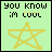 Six- of light green squares with black borders, each containing 'YOU KNOW IM COOL' text and a yellow star outline