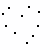 A sequence of pixelated heart shapes forming from scattered dots on a light blue background, transitioning through multiple stages to complete solid hearts.