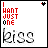 Six display identical text with varying heart symbols and lettering styles, each showing 'I HANT JUST ONE kiss' in red and gray pixelated fonts on white backgrounds