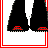 A 3x3 contact sheet of pixel art frames showing a female character in various poses and text variations, with red borders on each frame.