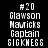 #20 Glawson Mavricks Captain SIGKNESS text in white pixelated font on four background colors: black, olive green, yellow, and dark olive green.