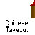 Pixelated character in red shirt and green hat holding a yellow object, positioned next to a brown pole with red top, with text "Chinese Takeout" below.