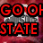 Red and gray Ohio State Buckeyes logo with 'GO OH STATE' text on a red background, transitioning to the logo alone.