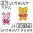 Animated contact sheet showing three frames of a pixel art buddy icon featuring two cartoon characters with text above and below them.
