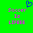 Green background with blue pixelated heart symbol above pink text reading "Soccer Is LIFE" in two identical side-by-side arrangements.