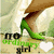 A pixelated image shows a person's lower legs and feet in green high-heeled shoes, with text reading 'no' and 'girl' visible below.