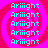 A static image with a pink and red spiral background, displaying the word 'Ariight' repeated in cyan text across five