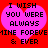 Two identical pink hearts on red background with black pixelated text reading "I WISH YOU WERE ALWAYS MINE FOREVER & EVER".