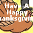 Animated turkey wearing top hat with text changing from 'Have A Happy Thanksgiving' to 'Love, Caitlyn.'