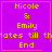 Purple background with yellow text reading "Nicole & Emily hates till thEnd" and a pink heart or star symbol in the bottom-right corner of one